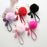 New Fluffy Rabbit Fur Ball Key Chain With Leather Heart Tassel Pompom Rabbit Fur Ball Pompom Keychain Gold Plated Keychain with Plush for Car Key Ring or Handbag Bag Decoration Key Ring Holder for Women Bag Car Jewelry Pendant