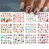 New Geometric Letter Nail Sticker Water Slider Winter Decal Christmas New Year Gift Nail Slider Temporary Tattoos Women Nail Art Stickers Water Transfer Decals Design Nail Art Supplies Manicure Acrylic Nail Foil Stencils Decorations