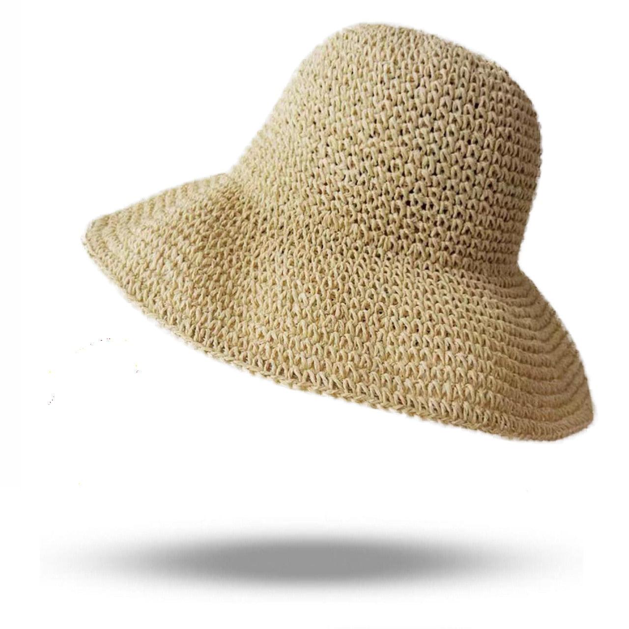 New Girl Sun Hat Unique Trendy Women's Sun Protection Hat Wide Brim Floppy Summer Hats Women Retro Casual Straw Bucket Hat Comfortable Soft Every Day Travel Hat