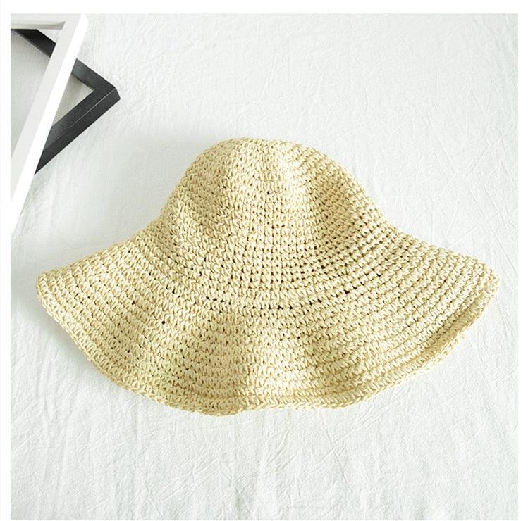 New Girl Sun Hat Unique Trendy Women's Sun Protection Hat Wide Brim Floppy Summer Hats Women Retro Casual Straw Bucket Hat Comfortable Soft Every Day Travel Hat