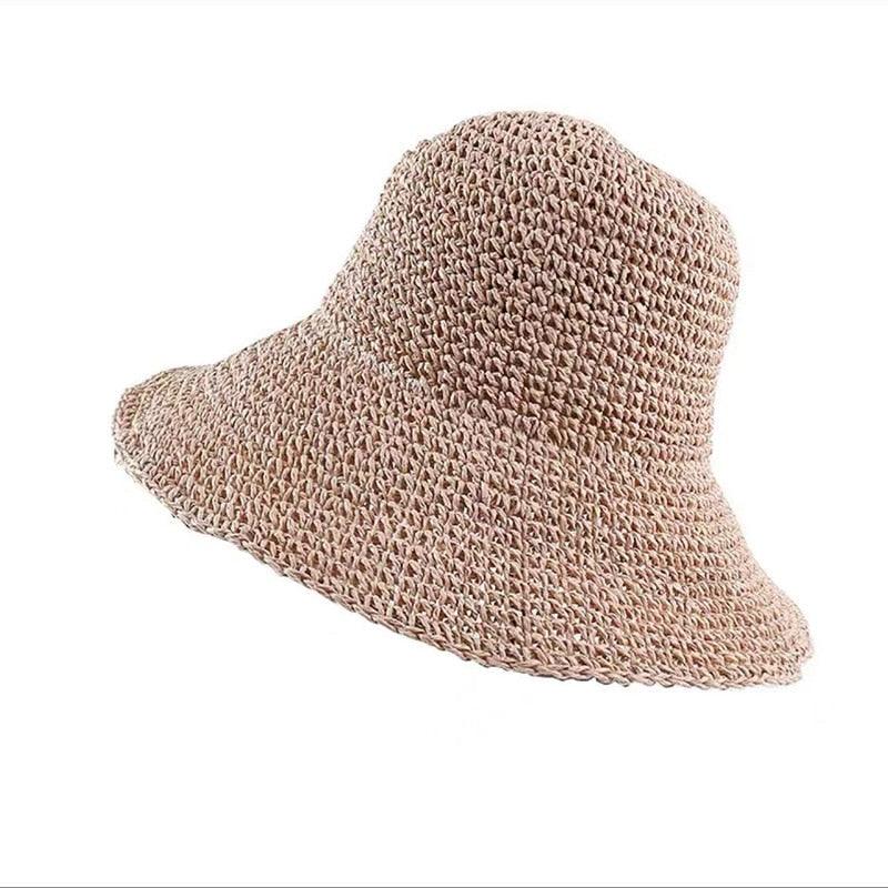 New Girl Sun Hat Unique Trendy Women's Sun Protection Hat Wide Brim Floppy Summer Hats Women Retro Casual Straw Bucket Hat Comfortable Soft Every Day Travel Hat