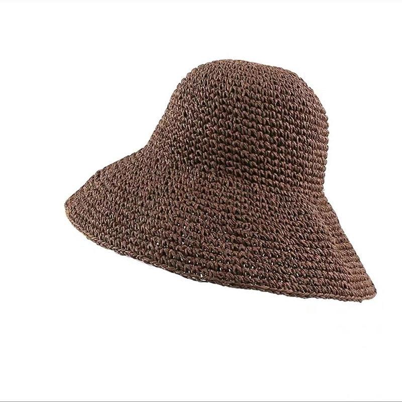 New Girl Sun Hat Unique Trendy Women's Sun Protection Hat Wide Brim Floppy Summer Hats Women Retro Casual Straw Bucket Hat Comfortable Soft Every Day Travel Hat