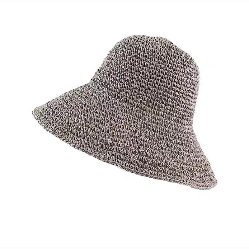 New Girl Sun Hat Unique Trendy Women's Sun Protection Hat Wide Brim Floppy Summer Hats Women Retro Casual Straw Bucket Hat Comfortable Soft Every Day Travel Hat