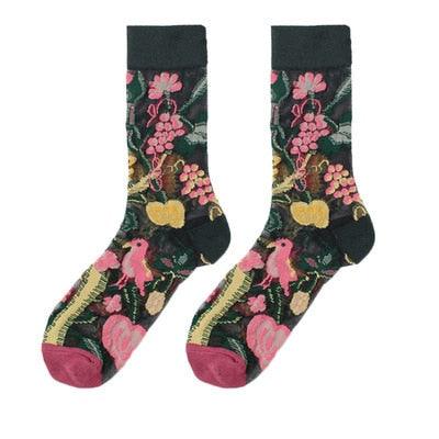 New Girls Cute Cartoon Fruits Sheer Kawaii Lady Women Summer Fall Avocado Lemon Pineapple Cherry Jacquard Socks For Women