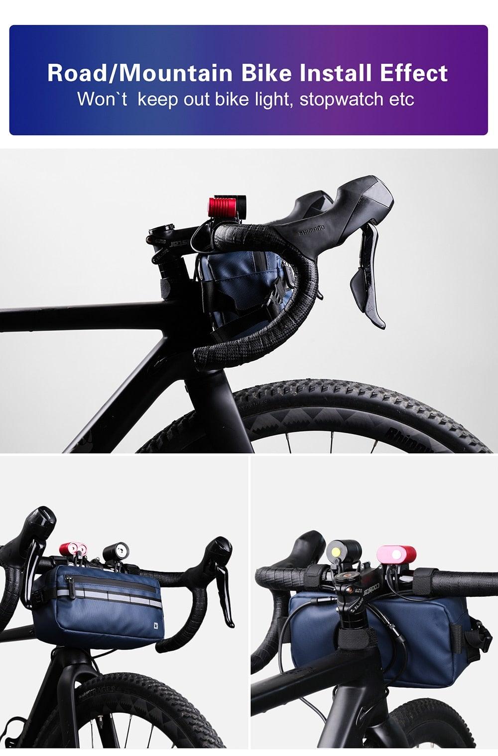 New Handlebar Bag Bicycle Bags Frame Pannier Bag Waterproof Multifunction Portable Shoulder Bag Bike Accessories Multifunction Bike Handlebar Bag Front Bicycle Frame Bag Waterproof Shoulder Bag Handbag Waist Bag