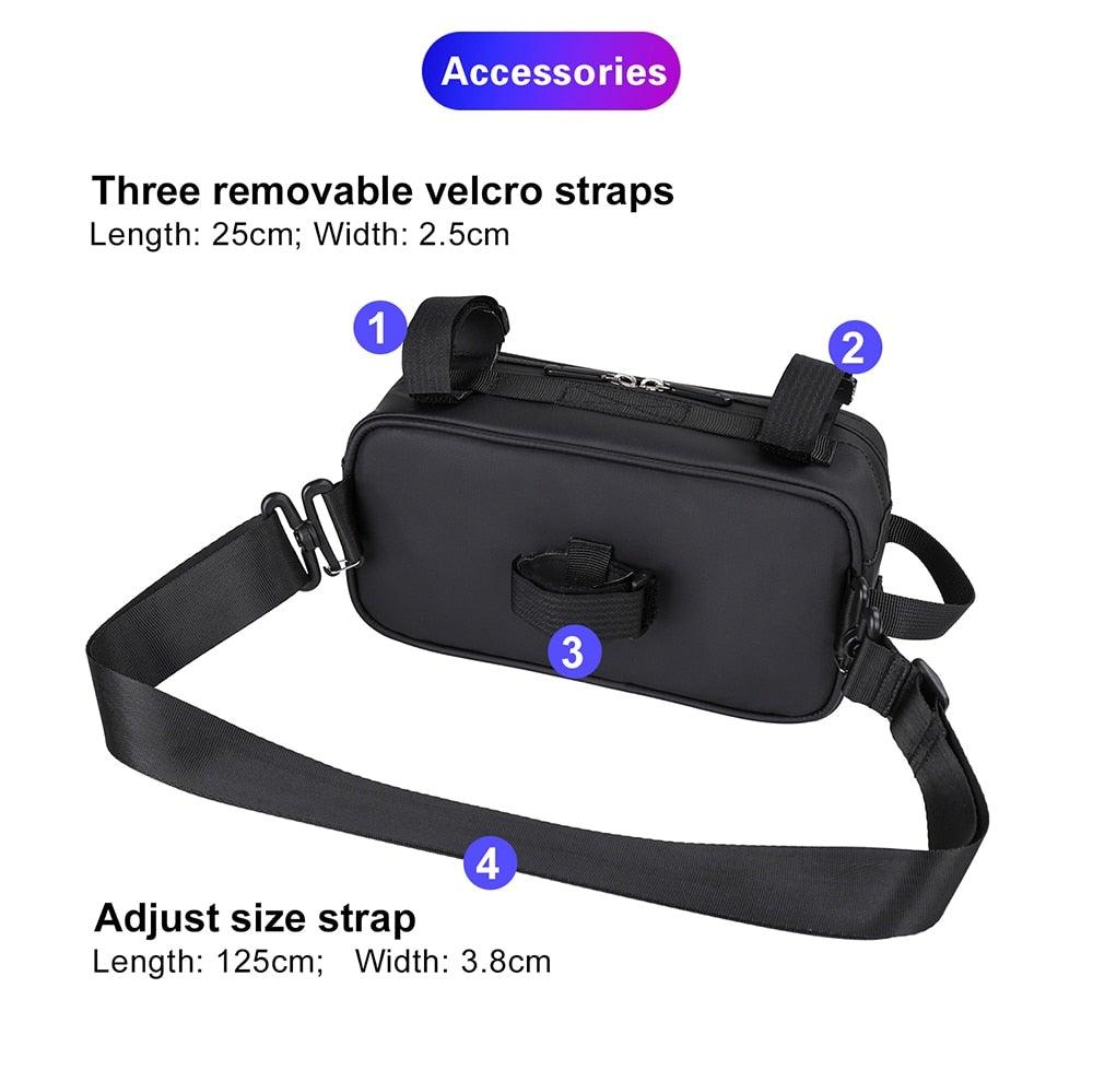 New Handlebar Bag Bicycle Bags Frame Pannier Bag Waterproof Multifunction Portable Shoulder Bag Bike Accessories Multifunction Bike Handlebar Bag Front Bicycle Frame Bag Waterproof Shoulder Bag Handbag Waist Bag