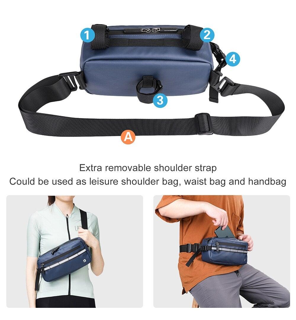 New Handlebar Bag Bicycle Bags Frame Pannier Bag Waterproof Multifunction Portable Shoulder Bag Bike Accessories Multifunction Bike Handlebar Bag Front Bicycle Frame Bag Waterproof Shoulder Bag Handbag Waist Bag