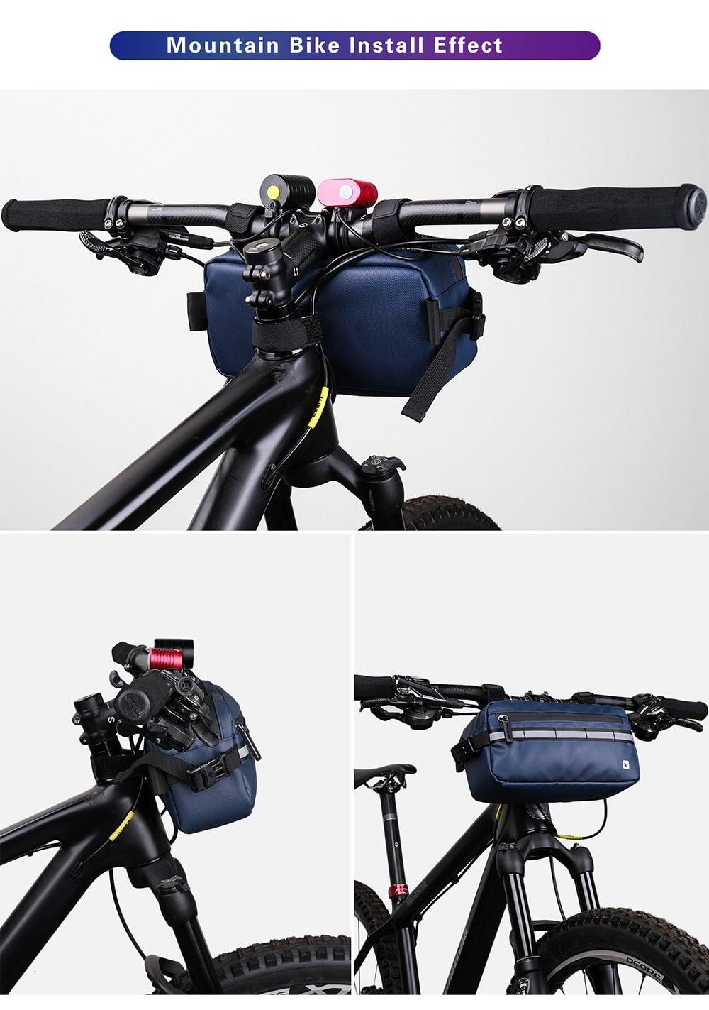 New Handlebar Bag Bicycle Bags Frame Pannier Bag Waterproof Multifunction Portable Shoulder Bag Bike Accessories Multifunction Bike Handlebar Bag Front Bicycle Frame Bag Waterproof Shoulder Bag Handbag Waist Bag