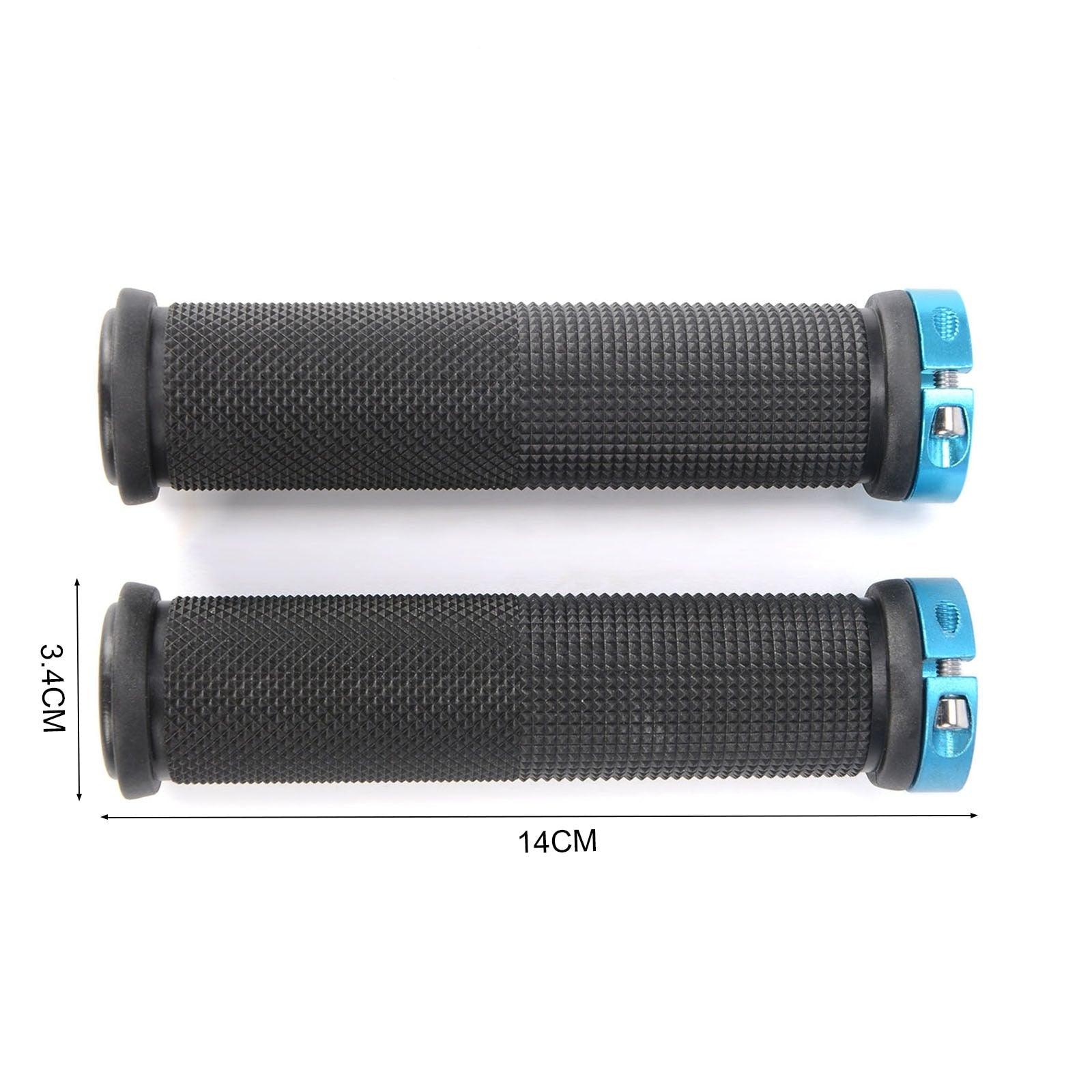 New Handlebar Cover Grips Rubber Soft Anti-Skid Cycling Bike Grips Mountain Road Bike Lock On Handle End Grips Handlebar Lockable Mountain Antiskid Shockproof Aluminum Alloy Locking Ring Comfy Soft TPR Rubber Handlebar