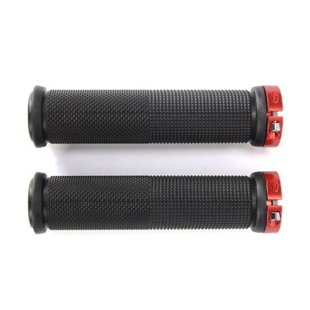 New Handlebar Cover Grips Rubber Soft Anti-Skid Cycling Bike Grips Mountain Road Bike Lock On Handle End Grips Handlebar Lockable Mountain Antiskid Shockproof Aluminum Alloy Locking Ring Comfy Soft TPR Rubber Handlebar