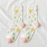 New Harajuku Style Kawaii Woman Socks Cotton Socks Novelty Socks with Strawberry and Flower Funny and Pink Socks Running And Climbing Socks For Men And Women