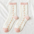 New Harajuku Style Kawaii Woman Socks Cotton Socks Novelty Socks with Strawberry and Flower Funny and Pink Socks Running And Climbing Socks For Men And Women