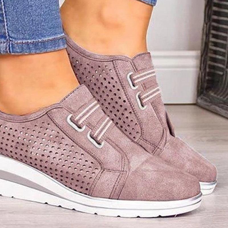 New High Heel Casual Womens Sneakers Breathable Height Increasing Shoes Air Cushion Comfortable Sneakers Women's Vulcanize Leather Shoes Luxury Walking Women Outdoor Shoes - STEVVEX Shoes - 106, Air Mesh Casual Sneakers, High Heel Shoes, High Quality Sneakers, Lace-up Sneakers, Leather Shoes, Luxury Shoes, Nylon Shoes, Shoes, Soft Shoes, Sports Shoes, Strong Mens Shoes, Stylish Womens Sneakers, Walking Casual Shoes, Walking Shoes, Women Flat Leather Shoes, Women Shoes, Womens Leather Sneakers - Stevvex.com