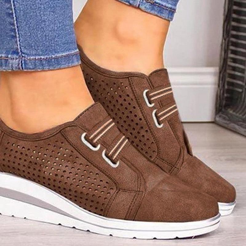 New High Heel Casual Womens Sneakers Breathable Height Increasing Shoes Air Cushion Comfortable Sneakers Women's Vulcanize Leather Shoes Luxury Walking Women Outdoor Shoes - STEVVEX Shoes - 106, Air Mesh Casual Sneakers, High Heel Shoes, High Quality Sneakers, Lace-up Sneakers, Leather Shoes, Luxury Shoes, Nylon Shoes, Shoes, Soft Shoes, Sports Shoes, Strong Mens Shoes, Stylish Womens Sneakers, Walking Casual Shoes, Walking Shoes, Women Flat Leather Shoes, Women Shoes, Womens Leather Sneakers - Stevvex.com