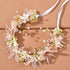 New High Quality Spring Pearl Crowns Beach Hawaii Floral Garland Romantic Faux Rose Wedding Wreaths Flower Headband Girl Bride Rose Flower Crown Wedding Festival Headband