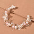 New High Quality Spring Pearl Crowns Beach Hawaii Floral Garland Romantic Faux Rose Wedding Wreaths Flower Headband Girl Bride Rose Flower Crown Wedding Festival Headband