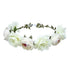 New High Quality Spring Pearl Crowns Beach Hawaii Floral Garland Romantic Faux Rose Wedding Wreaths Flower Headband Girl Bride Rose Flower Crown Wedding Festival Headband