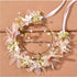 New High Quality Spring Pearl Crowns Beach Hawaii Floral Garland Romantic Faux Rose Wedding Wreaths Flower Headband Girl Bride Rose Flower Crown Wedding Festival Headband