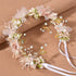 New High Quality Spring Pearl Crowns Beach Hawaii Floral Garland Romantic Faux Rose Wedding Wreaths Flower Headband Girl Bride Rose Flower Crown Wedding Festival Headband