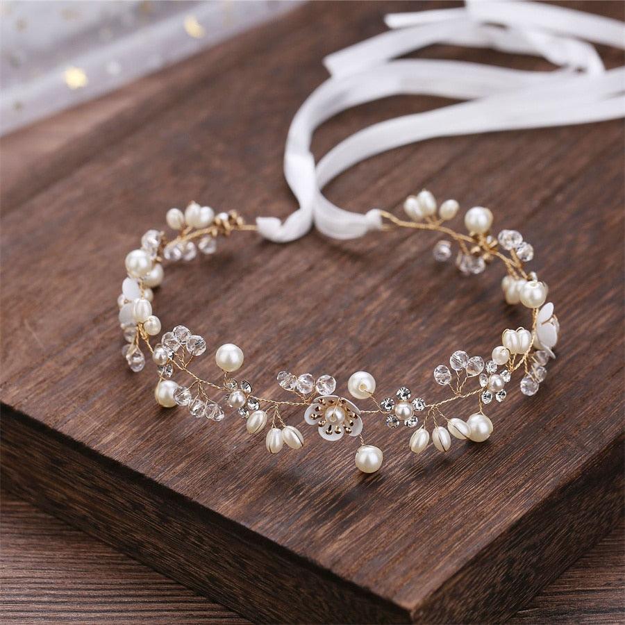 New High Quality Spring Pearl Crowns Beach Hawaii Floral Garland Romantic Faux Rose Wedding Wreaths Flower Headband Girl Bride Rose Flower Crown Wedding Festival Headband