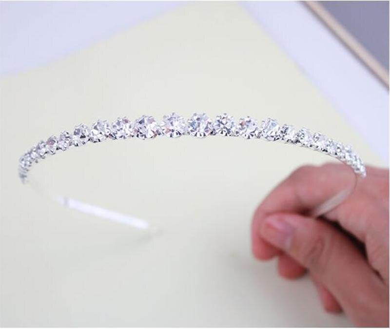 New In Sparkling Headwear Children Girl Bridal Crystal Rhinestone Wedding Jewelry Hair Bands Accessories For Women Tiara Crown Wedding Party Faux Pearls Rhinestone Headband Of Woman Crown Headband For Bride Bridesmaids