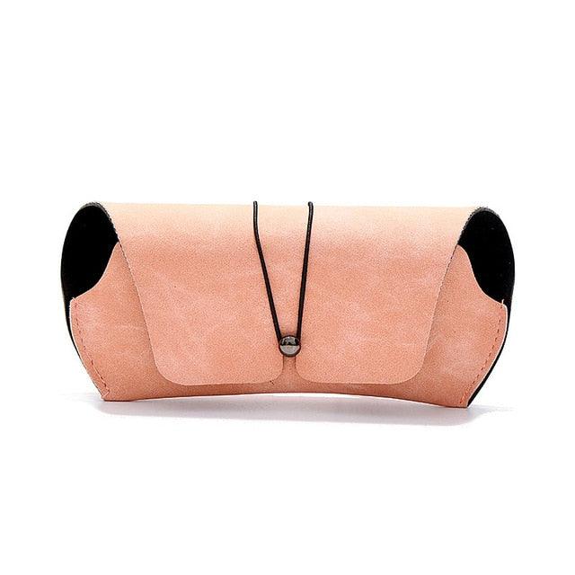 New Leather Sunglasses Pouch Bag Eyeglasses Case Women Men Portable Glasses Cover Unisex Portable Leather Glasses Case Durable Soft Sunglasses Bags