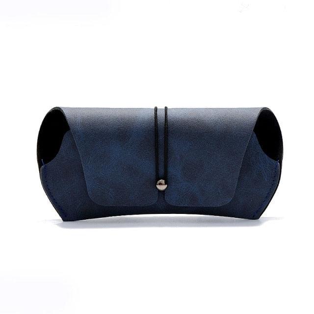 New Leather Sunglasses Pouch Bag Eyeglasses Case Women Men Portable Glasses Cover Unisex Portable Leather Glasses Case Durable Soft Sunglasses Bags