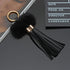 New Leather Tassels Keychains With Mink Fur Ball Key Chain Tassels Leather Tassel Pendants with Silver White Caps With Two Tassels For Car Charm For Jewelry Keychain Bag Key Ring Jewelry