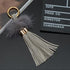 New Leather Tassels Keychains With Mink Fur Ball Key Chain Tassels Leather Tassel Pendants with Silver White Caps With Two Tassels For Car Charm For Jewelry Keychain Bag Key Ring Jewelry