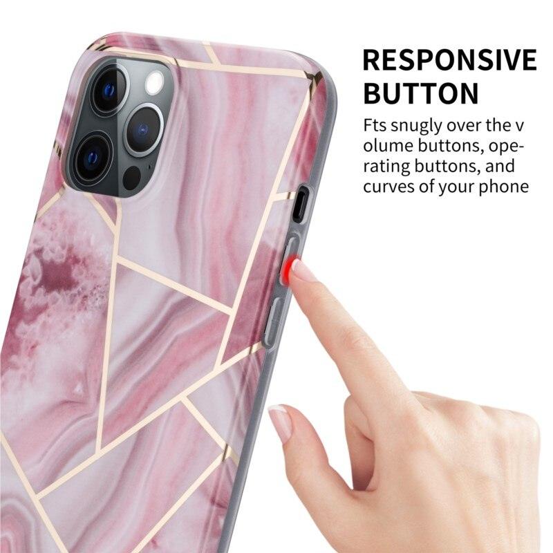 New Marble Phone Case For iphone 13 12 11Pro  Hard Soft Silicone Protective Case for Women Men Green Abstract Marble Pattern Design Phone Case For Women Girls