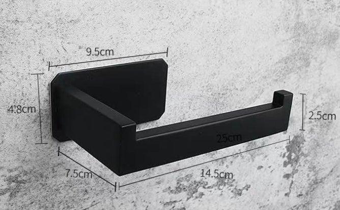 New  Matte Black Toilet Paper Holder Wall Mount Tissue Roll Hanger 304 Stainless Steel Bathroom Accessories Toilet Paper Holder Tissue Roll Holder Hanger Stainless Steel Matte Black Bathroom Lavatory Hardware Wall Mount 14.5cm