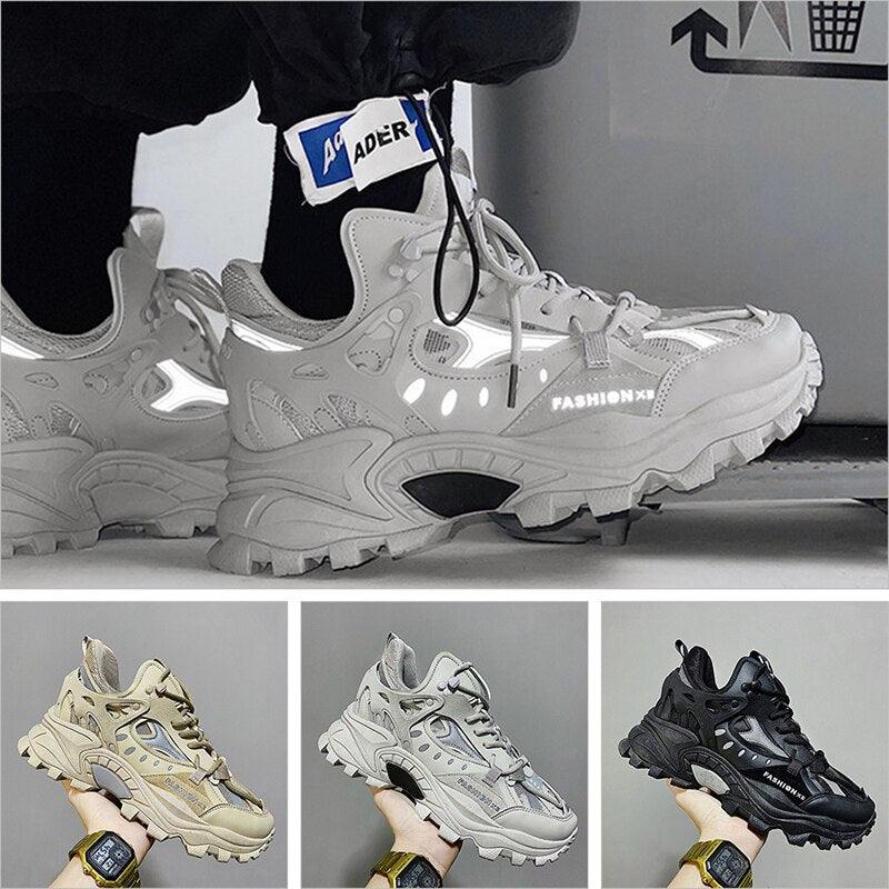 New Mens Sneakers Breathable Sports Shoes Couple Casual Shoes Thick Sole Running Walking Shoes Trainers Sport Sneakers Men High Fashion Comfy Fashion Sneakers