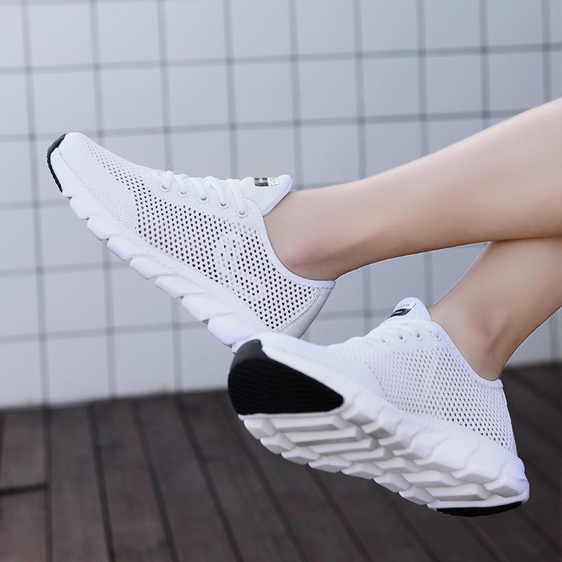 New Mesh Womens Sneakers Breathable Flat Shoes Women Lightweight Sports Non-slip Running Footwear Fashionable Breathable And Non-Slip Walking Shoes For Women