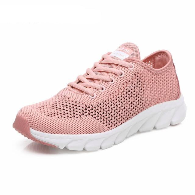 New Mesh Womens Sneakers Breathable Flat Shoes Women Lightweight Sports Non-slip Running Footwear Fashionable Breathable And Non-Slip Walking Shoes For Women