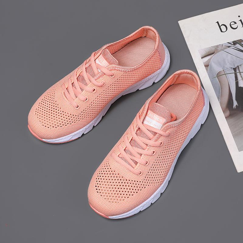 New Mesh Womens Sneakers Breathable Flat Shoes Women Lightweight Sports Non-slip Running Footwear Fashionable Breathable And Non-Slip Walking Shoes For Women