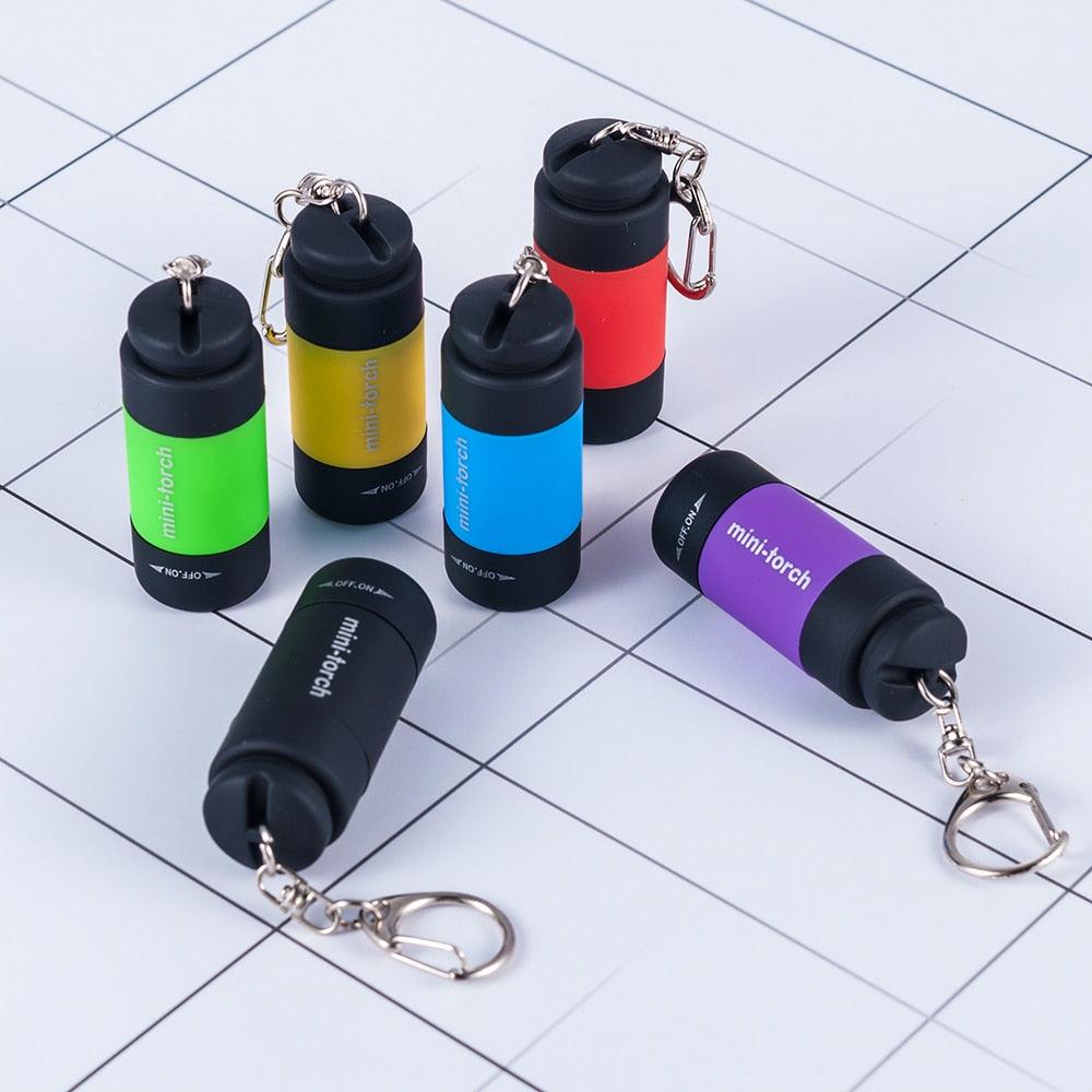 New Mini LED Waterproof Flashlight Key Chains Lamp Pocket Keychain Torch Keychain Flashlight Portable Ultra bright Little LED Light