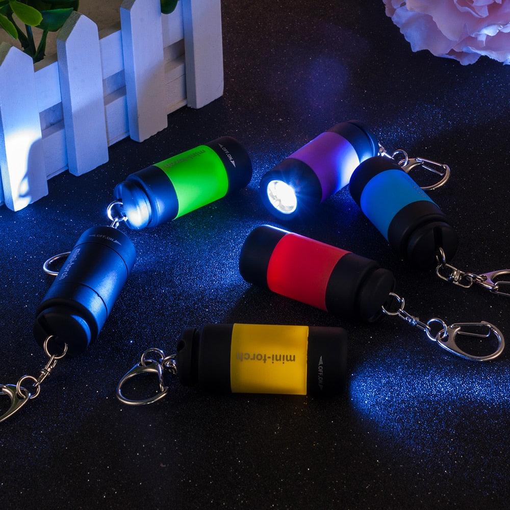 New Mini LED Waterproof Flashlight Key Chains Lamp Pocket Keychain Torch Keychain Flashlight Portable Ultra bright Little LED Light