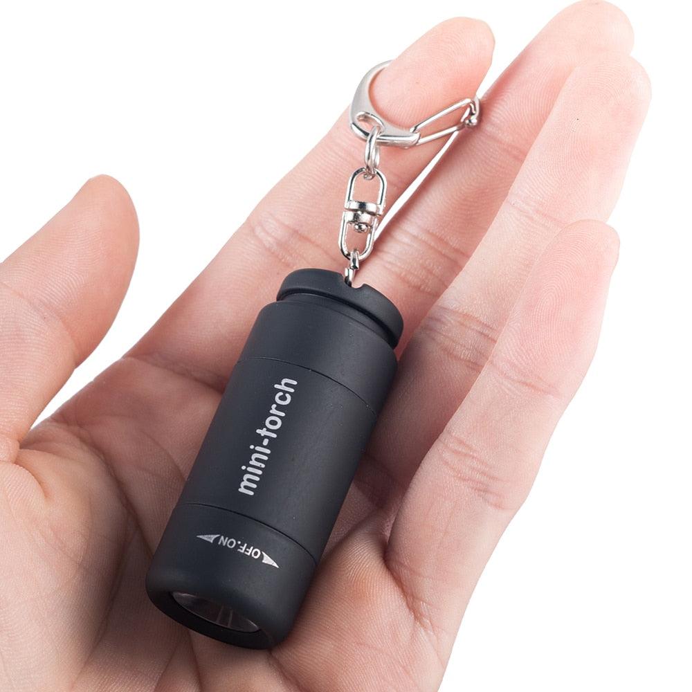 New Mini LED Waterproof Flashlight Key Chains Lamp Pocket Keychain Torch Keychain Flashlight Portable Ultra bright Little LED Light