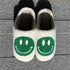 New Pink Smiley Face Slippers Women Smile Slippers Happy Face Slippers Retro Smiley Face Soft Plush Comfy Warm Slip-on Slippers Fluffy Fur Lined Mens Cute Home Sandals Winter Indoor House Slippers