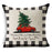 New Plaid Christmas Linen Pillowcase Xmas Series Cushion Cover Case Pillow Custom Square Pillowcase Cushion Cover Thrown Linen Pillowcase Christmas Gift 45X45CM