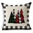 New Plaid Christmas Linen Pillowcase Xmas Series Cushion Cover Case Pillow Custom Square Pillowcase Cushion Cover Thrown Linen Pillowcase Christmas Gift 45X45CM