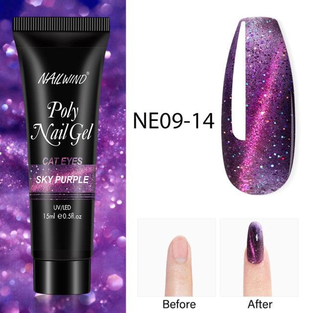 New Poly Nail Polish Gel Extension Glitter Gel Nails Manicure Design UV Reflective Diamond Shine - STEVVEX Beauty - 99, Art Nail Polish, Elegant Nail Polish, Fashion Nail Polish, Glitter Nail Polish, Glossy Nail Polish, Luxury Design, Luxury Red Nail Polish, Luxury Women Nail Polish, Nail gel, Nail Polish, Poly Nail Polish, Women Nail Polish, Womens Nail Polish - Stevvex.com