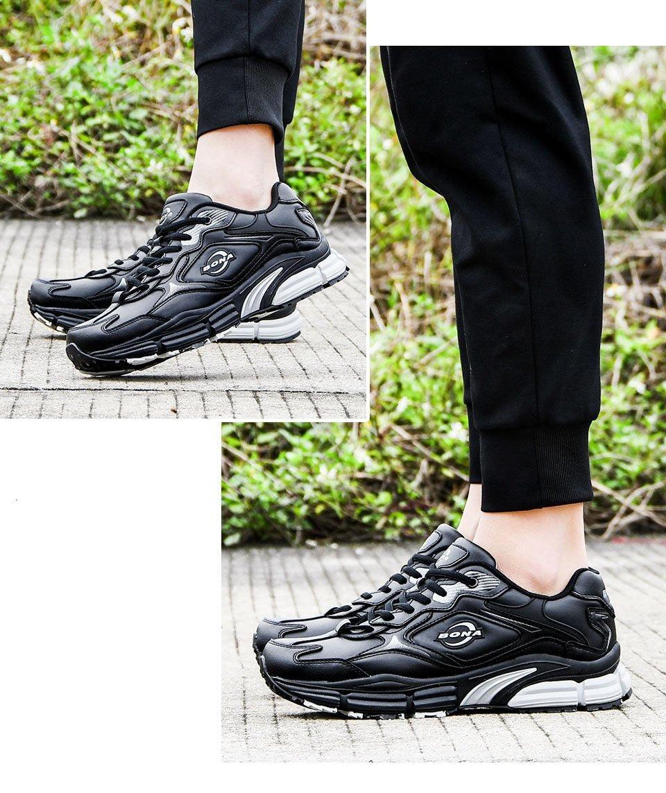 New Popular Leather Mens Sneakers Outdoor Casual Shoes Fashion Man Footwear Walking Shoes Comfortable Sneakers Running Lace Up Athletic Sneakers