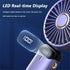 New Portable Digital Display Handheld Fan Office Desktop Multifunctional Folding Headed Small Electric Fan Foldable Mini Desk Fan with Led Digital Display 5 Speeds Multi-Functional Fan for Outdoor Indoor