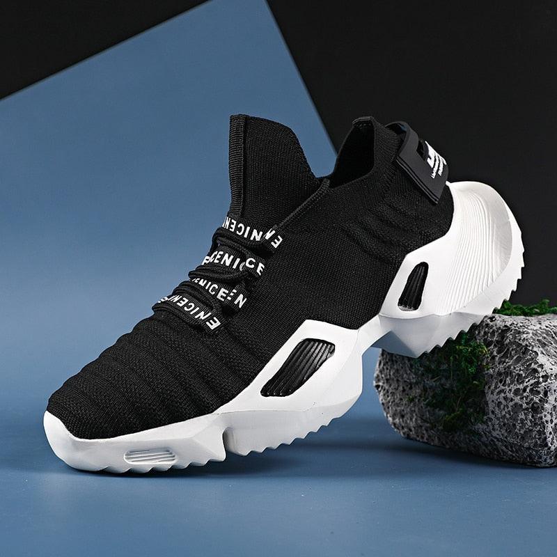 New Running Breathable Men's Sneakers Fashion Men Jogging Sports Lightweight Casual Fashion Height Increasing Casual Outdoor High Quality Mesh Jogging Non Slip Sneakers