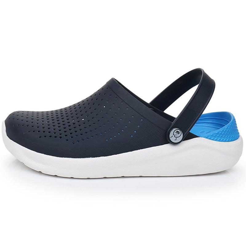 New Sandals Mens Hole Shoes Women Sandals Clogs Unisex Garden Shoes Gray Water Shoes Lightweight Sandals Slip On Summer Beach Pool Shower Shoes