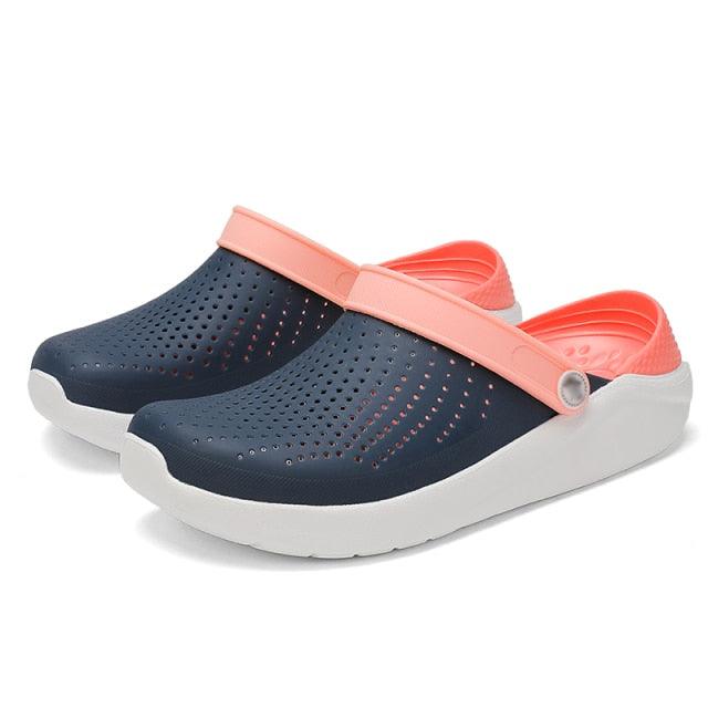 New Sandals Mens Hole Shoes Women Sandals Clogs Unisex Garden Shoes Gray Water Shoes Lightweight Sandals Slip On Summer Beach Pool Shower Shoes