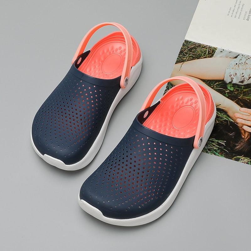 New Sandals Mens Hole Shoes Women Sandals Clogs Unisex Garden Shoes Gray Water Shoes Lightweight Sandals Slip On Summer Beach Pool Shower Shoes