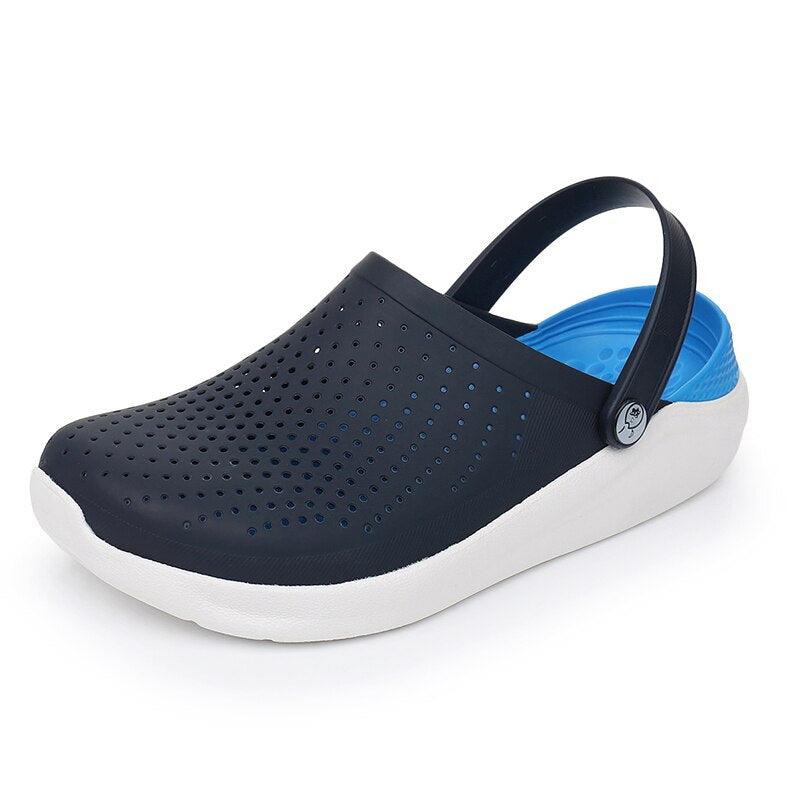 New Sandals Mens Hole Shoes Women Sandals Clogs Unisex Garden Shoes Gray Water Shoes Lightweight Sandals Slip On Summer Beach Pool Shower Shoes