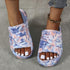 New Shallow Flats Slippers Warm Women Casual Winter Short Plush Home Cotton Fashion Dress Flip Flops Open Toe Slide Slippers Cozy Memory Foam House Shoes